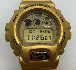 236-0222 CASIO カシオ G-SHOCK DW-6900GD 腕時計 ラバーベルト ゴールド 稼働品