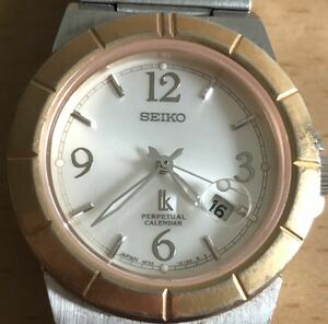 231-0177 SEIKO セイコー LUKIA ルキア　レディース腕時計　金属ベルト クオーツ パーペチュアルカレンダー 4F32-0130 電池切れ 動作未確認