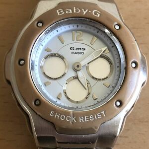 229-0096 CASIO カシオ Baby-G G-msレディース腕時計　金属ベルト　クオーツ　MSG-300D 電池切れ 動作未確認