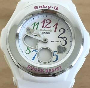 234-0141 CASIO カシオ Baby-G レディース腕時計　ラバーベルト　クオーツ　白　ホワイト　BGA-101 電池切れ 動作未確認