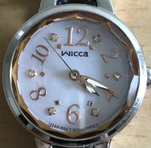 231-0176 CITIZEN シチズン　wicca ウィッカ　レディース腕時計　金属ベルト　ソーラー　E031-R004581 動作確認済み