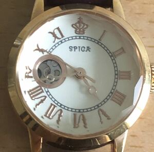 240-0038 SPICA スピカ　レディース腕時計　革ベルト　手巻き 動作確認済み