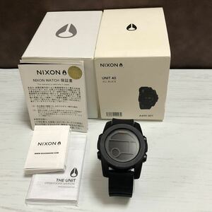 215-0140 NIXON ニクソン UNIT 40 メンズ腕時計 ラバーベルト ブラック 電池切れ 動作未確認