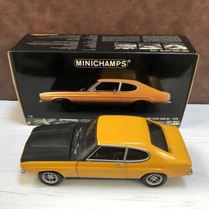 m157-0285 ジャンク 1:18 Minichamps Ford Capri 2600 RS 1970 イエロー/ブラック フォード・カプリ