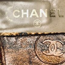 CHANEL シャネル パンプス　レザー　チェーンウェルト　6 23-23.5cm相応　レッド　＊CS_画像9