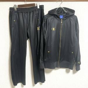 チャンピオン Champion ジャージセットアップ トラックジャケット トラックパンツ ブラック メンズ サイズL/M ＊CH