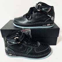 【タグ付新古品/付属品付】NIKE AIR FORCE 1 MID 308915-002 ナイキ　エアフォース1 ミッド スニーカー 23cm ブラック ＊AE_画像7