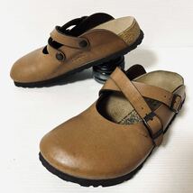 【新品同様】BIRKENSTOCK ビルケンシュトック ビルキー　ローリー　サンダル　レザー　36 23cm ライトブラウン　＊10_画像1