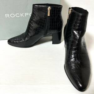 【新品同様/BOX付】ROCKPORT ロックポート　トータルモーション リニックス　ショートブーツ サイドジップ 24cm ブラック ＊44