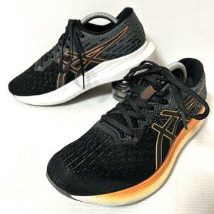 【美品】asics EVORIDE 2 F821120 アシックス　ランニングシューズ スニーカー 24cm ブラック　＊66