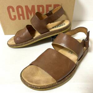 【美品/BOX付】CAMPER カンペール　レザーサンダル　42 27cm ブラウン ＊CI