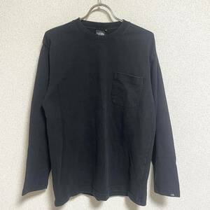 ノースフェイス THE NORTH FACE 長袖Tシャツ カットソー ロンTee ポケットTシャツ ポケT ブラック メンズ サイズS ＊BH