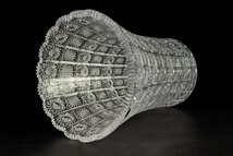 【蔵A2343b】ボヘミアガラス　クリスタル　ハンドカット500pk　花瓶フラワーべース_画像4