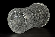【蔵A2343b】ボヘミアガラス　クリスタル　ハンドカット500pk　花瓶フラワーべース_画像6