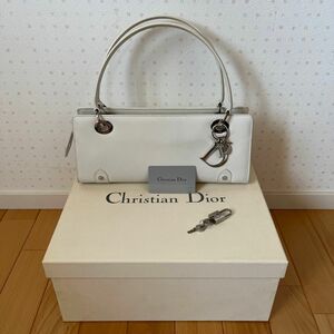 Christian Dior◆ハンドバッグ◆レザー◆ホワイト