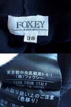 フォクシー FOXEY ニット　タートル　セーター　長袖　レーヨン ・38 ネイビー ok4804209866_画像7