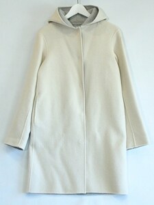  theory theory wool × cashmere hood coat *P ivory ok4804209906