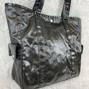 1円〜【美品】ポーター PORTER ナイロントートバッグ ユニセックス ビジネスバック A4収納 通勤通学 肩掛け 斜め掛け ブラック 吉田かばん