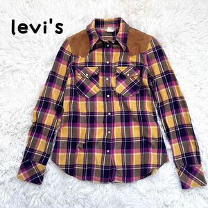 levi's ウエスタンシャツ　リーバイス　大人気　アメリカン チェック柄 長袖