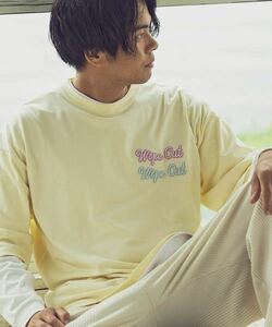 ￥6930即決 新品 KAGAFURI KAMAKURA カガフリカマクラ Wipe out立体刺繍レイヤードTシャツ ロンT Mサイズ メンズ レディース ユニセックス