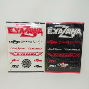 ●未開封●矢沢永吉 当時物 限定 ステッカーシート シール YAZAWA レア コレクション グッズ 入手困難 スリーロゴ 星 ブラック ホワイト S