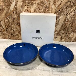 ジバンシー　パスタカレーセット　2枚組　プレート皿　GIVENCHY GB-14 yamaka カレー皿　洋食器　ブルー　佐川急便対応のみ