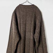 1980s malo Pure Cashmere Sweater マロ カシミヤ チェック ニット セーター 茶 ブラウン ヴィンテージ ビンテージ 90s_画像6