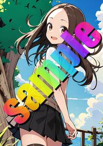 ★からかい上手の高木さん★高品質/最高用紙 A4サイズ ポスター ラミネート加工 同人 光沢紙 美少女 セクシー 下着 アニメ NKJT0061