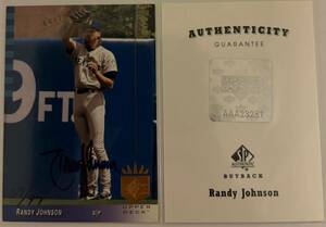 2001 MLB UD SP AUTHENTIC RANDY JOHNSON BUY BACK AUTO 直書き 97枚限定！