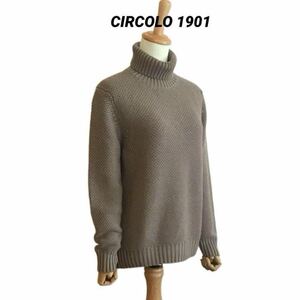 CIRCOLO 1901 鹿子編みウール タートルネックニット イタリア製