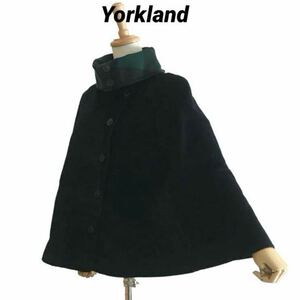 【Yorkland】 アンゴラ混 ウールポンチョコート