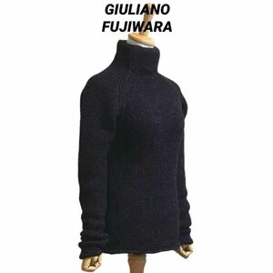 GIULIANO FUJIWARA 厚手 メランジ ハイネックニット イタリア製