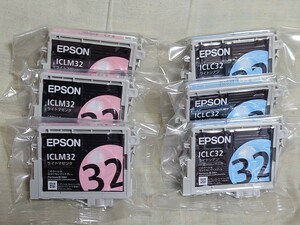 EPSON 純正インクカートリッジ 32 (LM,LC) 合計6本 [未使用品]