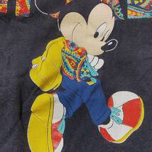 激レア！ californiaペイズリー柄USA製ミッキーマウスMickeyロンTシャツ黒カリフォルニア長袖Tシャツ_画像7