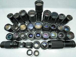 ★キヤノン 純正MFレンズなど★LENS FD/Topman/SIGMA/OSAWA/Tokina/SUN/ 等 計:35点まとめ【ジャンク品】29614