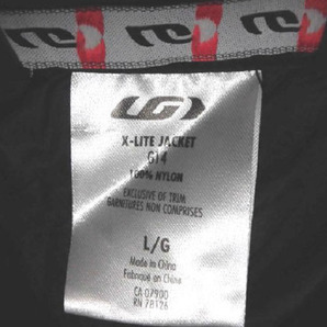 LG GARNEAU ガノー ルイガノ X-LITE JKT 軽量 ウインドブレークサイクルジャケット BLK-RED L 使用僅 ほぼ未使用 美品/自転車 ロードバイクの画像10