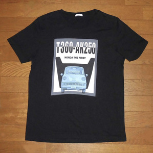 HONDA X GU ホンダ ジーユー コラボ T360-AK250 HONDA THE FIRST 限定 Tシャツ BLK S 使用少 美品/ヴィンテージ旧車DOHC軽トラック