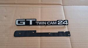 良品 当時物 初代 ソアラ GT twincam24 純正 エンブレム (検 10 GZ10 トヨタ SOARER ツインカム24 TOYOTA トランク 1G-GE MZ10 MZ11 MZ12