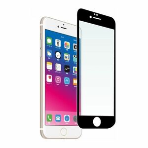 iPhone7 Plus iPhone8 Plus 5.5 9H 枠黒色 全面保護 3D曲面カバー フチ割れ防止 ソフトエッジ 強化ガラス 液晶保護フィルム 2.5D K052