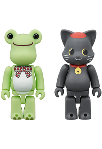 新品 BE@RBRICK かえるのピクルス ＆ NY@BRICK 黒ねこ ピエール 100％ 2体セット MEDICOM TOY ベアブリック kaws カウズ BASQUIAT WARHOL