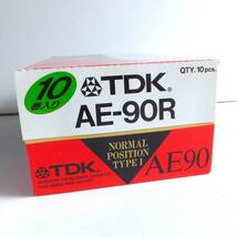 TDK AE-90R　カセットテープ　貴重　紙箱入り　10巻入り　新品・未開封　昭和レトロ　90分　10本パック　ビンテージ_画像7