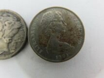＃56807 ONE DIME アメリカ合衆国　硬貨 1943 ニュージーランド5セント硬貨 ムカシトカゲ エリザベス二世_画像3