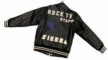 【入手困難】SIERRA スタジャン VINTAGE L ROCK TV レザー レザージャケット 最上級 ヴィンテージ 極希少品 大きいサイズ 古着 ジャンパー_画像5