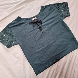 アクシーズファム Tシャツ 半袖 カットソー グリーン