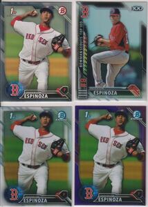 新来日外国人 千葉ロッテ Anderson Espinoza アンダーソン・エスピノーザ 2017 Bowman 4枚セット