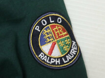 SW2ラルフローレンRALPH LAURENポロ POLOアメリカ古着スウェットLスキーSKIトレーナー紺系ｘ緑系ナイロン素材2重張りフラッグ国旗オールド_画像3