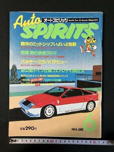 ｇ▼　オートスピリッツ Auto SPIRITS　1984年6月号　立風書房　/N-A16