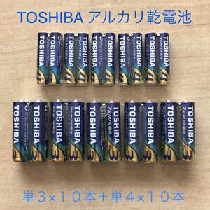 【新品／未使用】東芝 TOSHIBA アルカリ乾電池 単3形10本＋単4形10本（計20本）