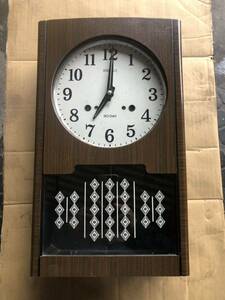 SEIKO 30日巻き 柱時計 稼動品 セイコー 昭和レトロ 掛け時計 ゼンマイ式 振り子時計 