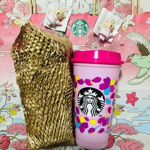 2個セット　Starbucks スタバ　2024　さくら　カラーチェンジングリユーザブルカップ　ベアリスタ スターバックス　桜